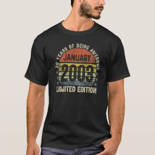 January 2003 20 Years Old 20th Birthday T-Shirt