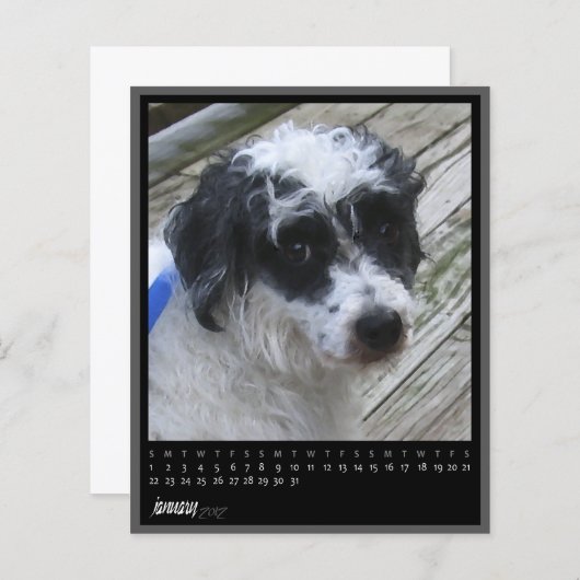 january 2012 calendar (Front/Back)