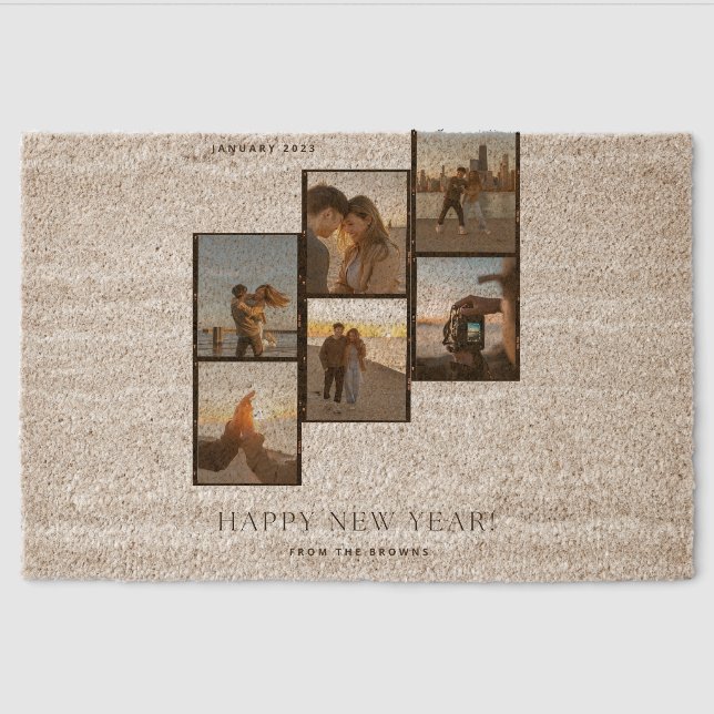 January 2025 New Year's Browns Coir Door Mat  (Front)