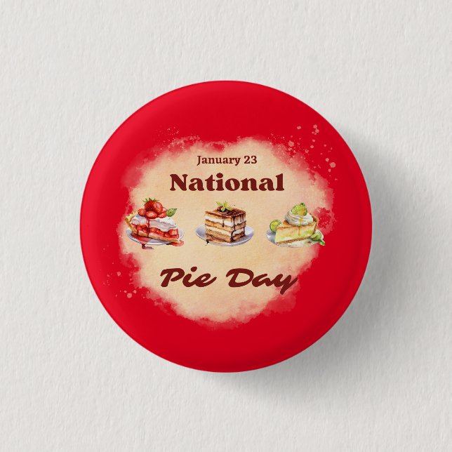 January 23 National Pie Day Button (Front)