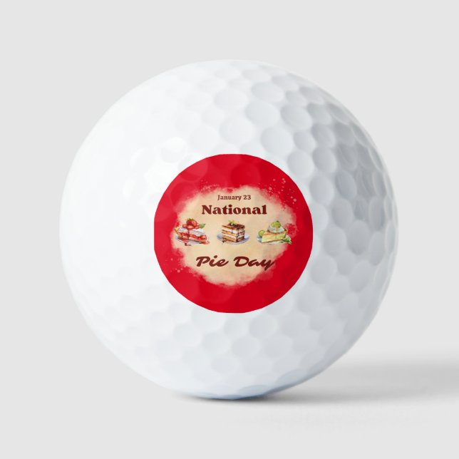 January 23 National Pie Day Golf Balls (Front)