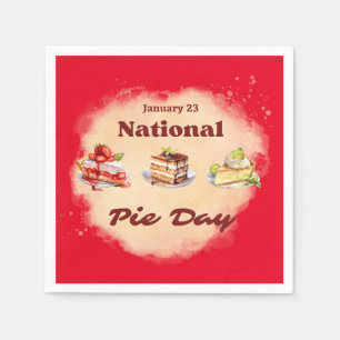 January 23 National Pie Day Napkins