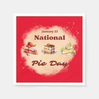 January 23 National Pie Day Napkins