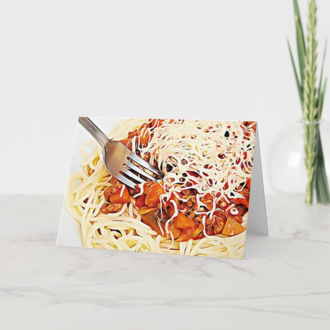 January 4th is National Spaghetti Day Card (Front)