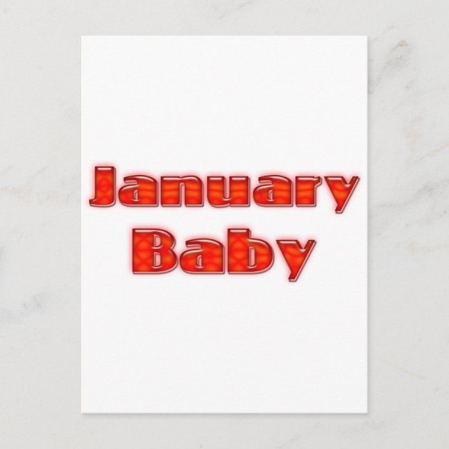 January Baby Postcard (Front)
