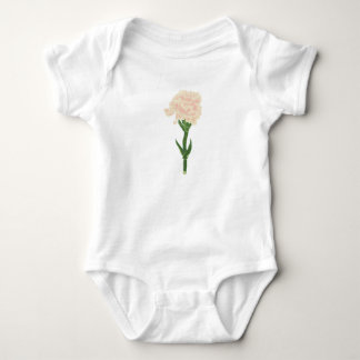 January Birth Flower Carnation by Heather Nafe Art Baby Bodysuit