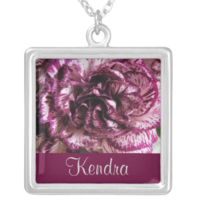 JANUARY Birth Flower - Carnation Necklace (Front)