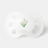 January Birth Flower Snow Drop by Heather Nafe Art Pacifier (Front)