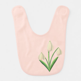 January Birth Flowers by Heather Nafe Art Baby Bib