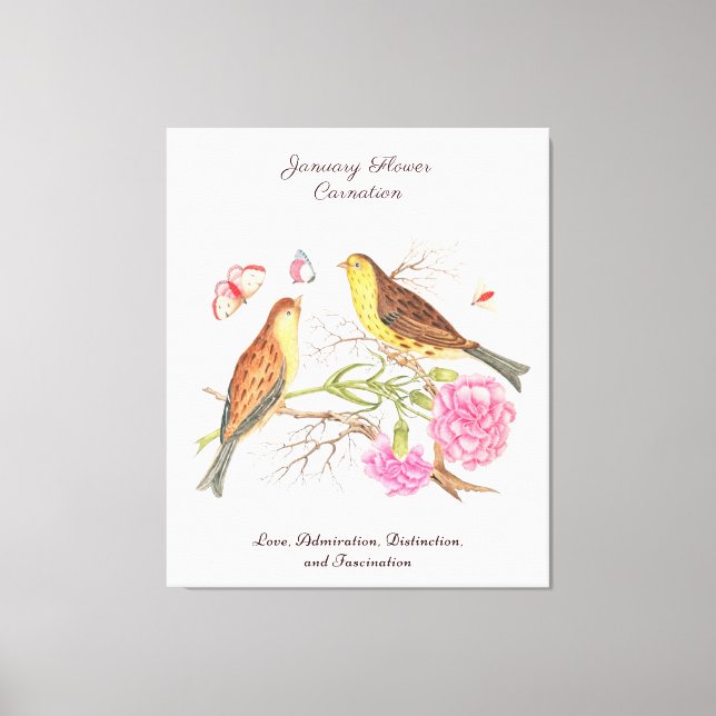 January Birth Month Flower  Birthday Gift      Canvas Print (Front)