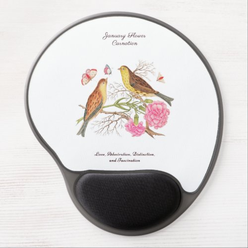 January Birth Month Flower _ Birthday Gift         Gel Mouse Pad