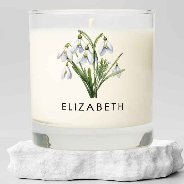 January Birth Month Flower Custom Gift for Her  Scented Candle (Creator Uploaded)