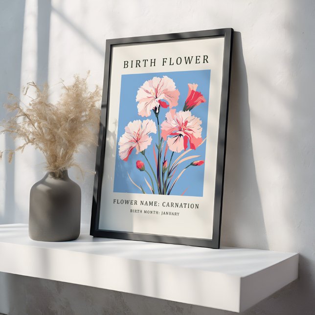 january Birth Month Flower Market  Canvas Print (Creator Uploaded)