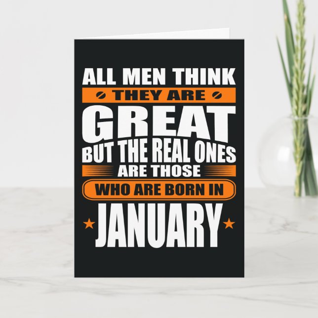 January Birthday (Add Your Text) Card (Front)