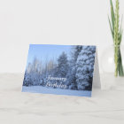 January Birthday-Winter Tree Scene Card