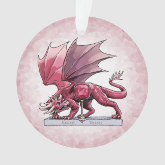 January Birthstone Dragon - Garnet  Ornament