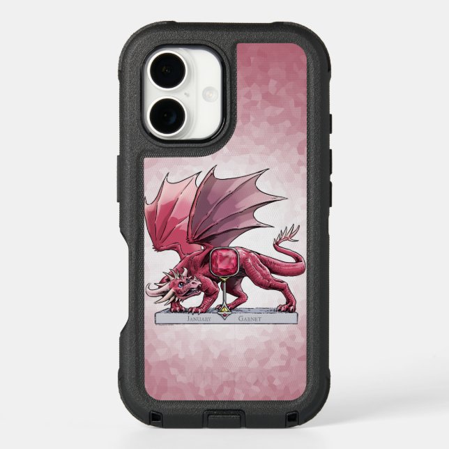 January Birthstone Dragon - Garnet Otterbox Case (Back)