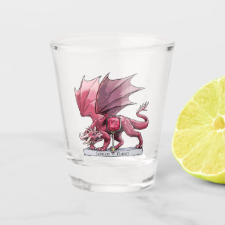 January Birthstone Dragon - Garnet Shot Glass