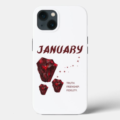 January Birthstone Garnet iPhone 13 Case