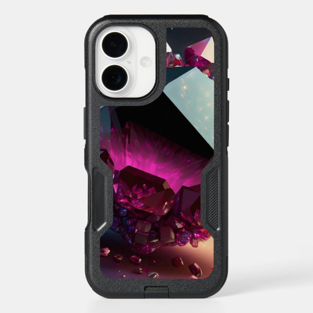 January Birthstone Garnet Glow Fantasy Crystal Otterbox iPhone Case (Back)
