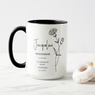 January Bridesmaid Carnation Birth Flower Mug