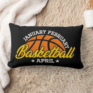 January February Basketball April Cool Player Lumbar Pillow