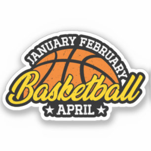 January February Basketball April Cool Player Sticker