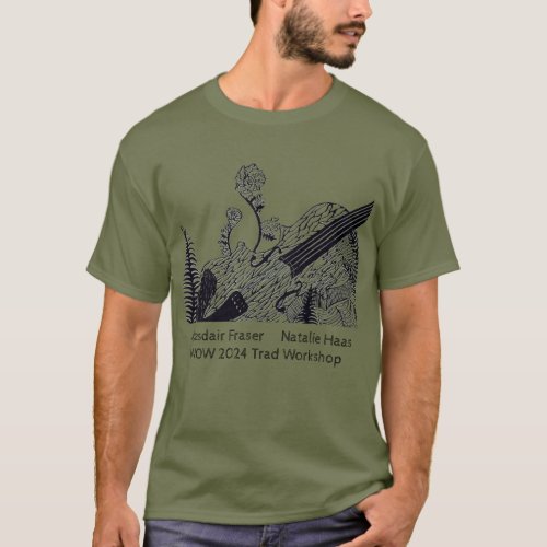 January fiddle and fern Mens or womens t_shirt