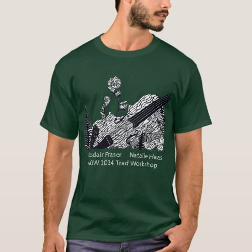 January fiddle and fern Mens or womens t_shirt