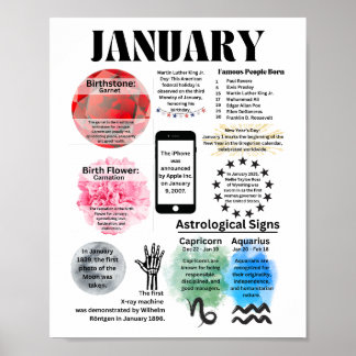 January Fun Facts Poster
