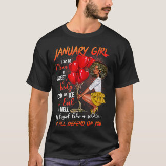 January Girl Sweet As Candy Birthday Gift For Blac T-Shirt
