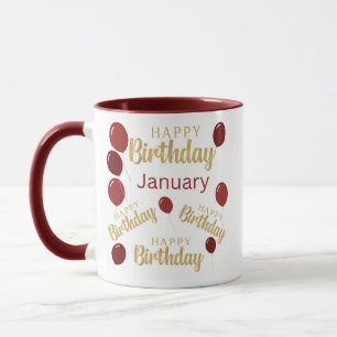 January happy birthday Mug