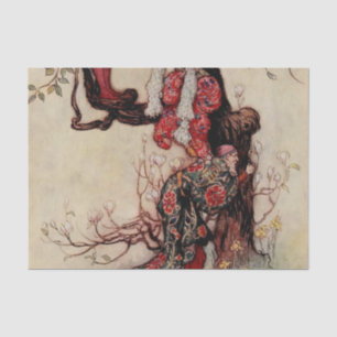 “January Helping May” by Warwick Goble Tissue Paper