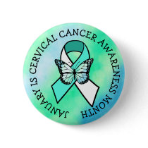 January is Cervical Cancer Awareness Month  Button