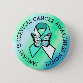 January is Cervical Cancer Awareness Month  Button
