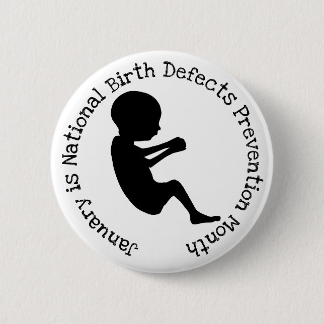January National Birth Defects Prevention Month Button (Front)