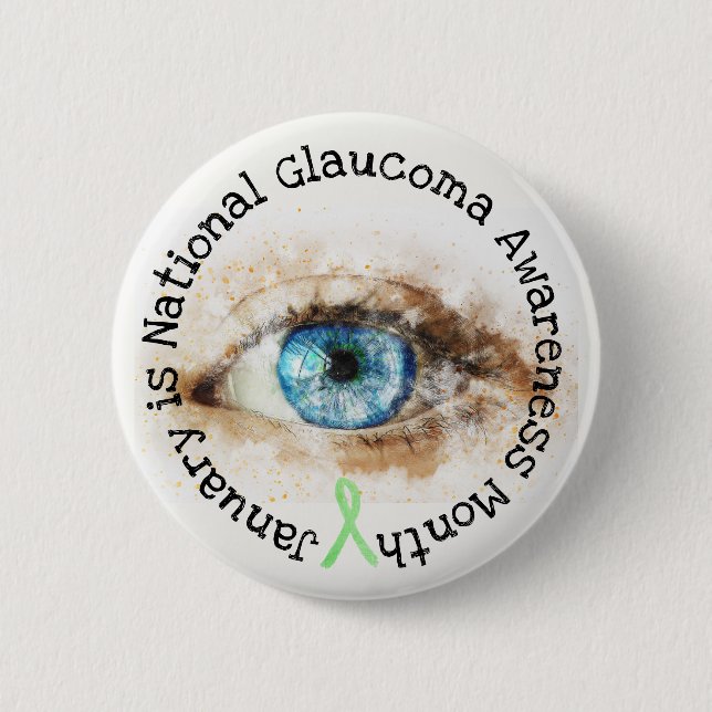 January National Glaucoma Awareness Month Button (Front)