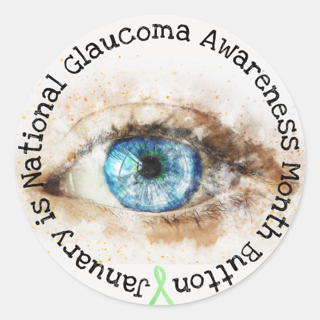 January National Glaucoma Awareness Month Stickers (Front)