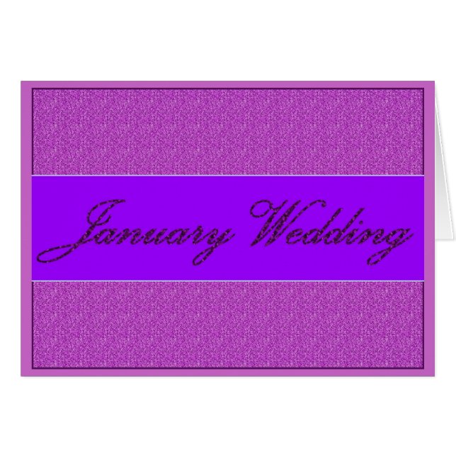 "January Wedding" Cards (Front Horizontal)