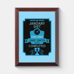 January Weight Loss Congratulation Award Plaque