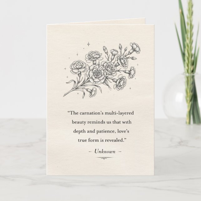 January's Carnation Card (Front)