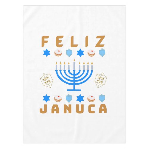 Januca Feliz Januca Menorah Masada Janucia  Tablecloth