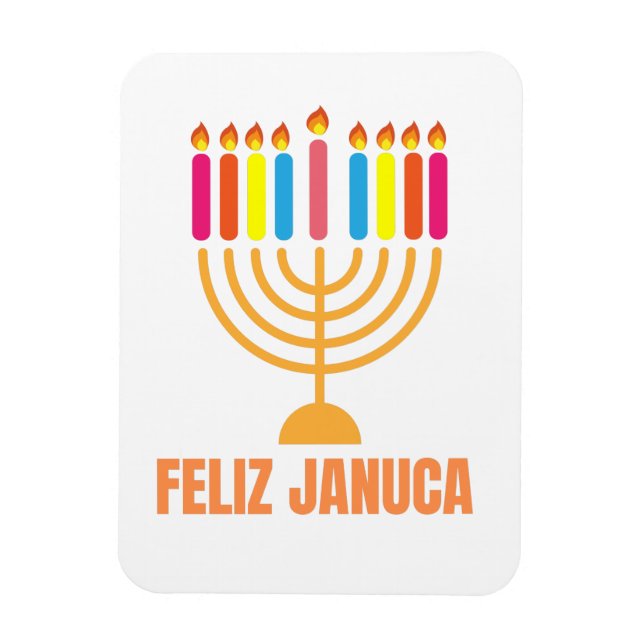 Januca, Happy Januca, Menorah, Masada, Janucia Magnet (Vertical)
