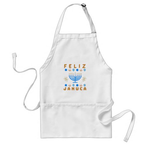 Januca  januka Janucia Janukia menorah Sameaj  Adult Apron