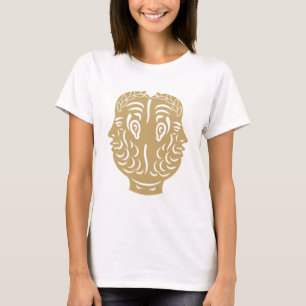 Janus Double Head Ancient Roman Coin Symbol T-Shirt