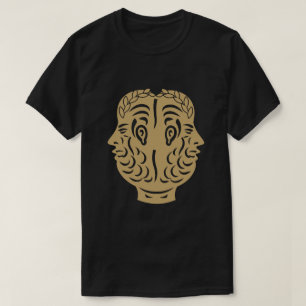 Janus Double Head Ancient Roman Coin Symbol T-Shirt