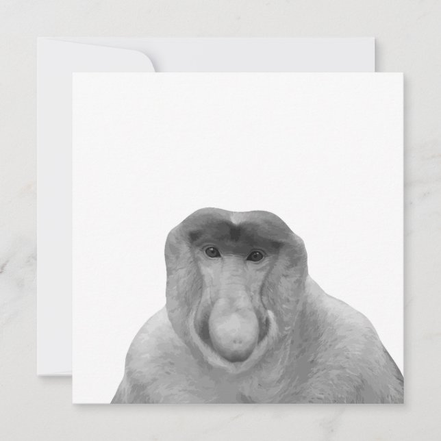 Janusz Meme, Proboscis Monkey, Polak, Pole Janus Thank You Card (Front)