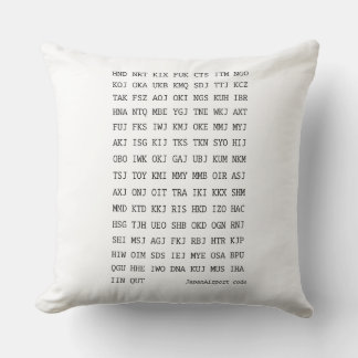 Japan Airport Code (Three letter Code) Throw Pillow
