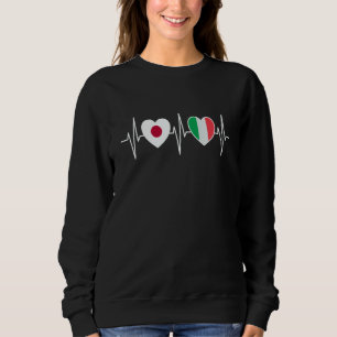 Japan And Italy Italian Flag Flags Sweatshirt