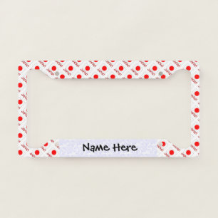 Japan and Japanese Flag Tiled Personalized License Plate Frame